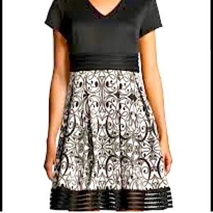 2/$75 Taylor A-Line Print Scuba Knit Dress